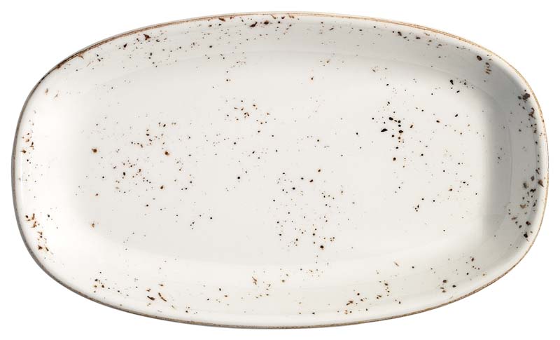 Bonna Grain Bandeja gourmet ovalada 19 x 11 cm, color crema - 12 ud