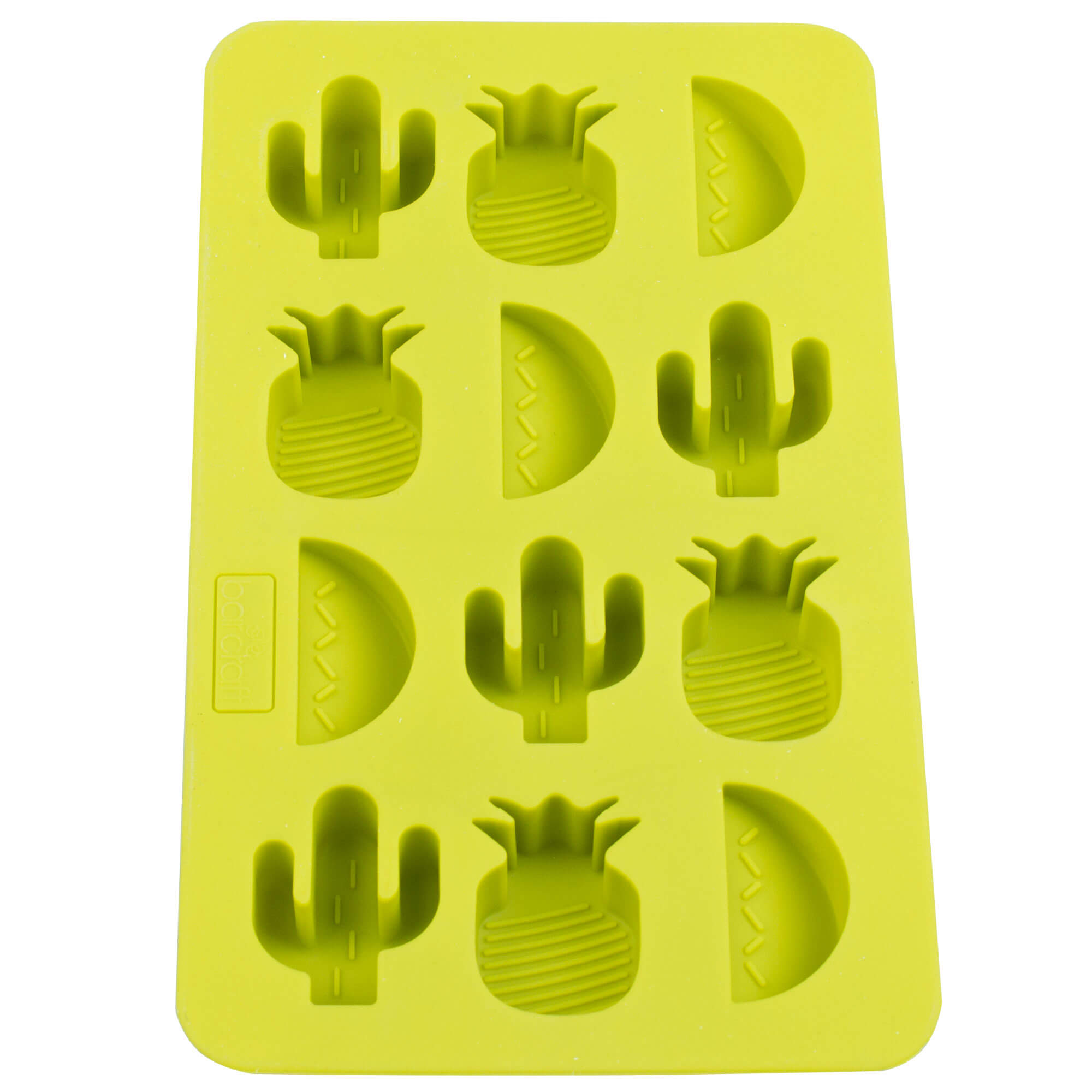 Cupitera de hielo Tropical, silicona, verde - Cactus, piña, melón