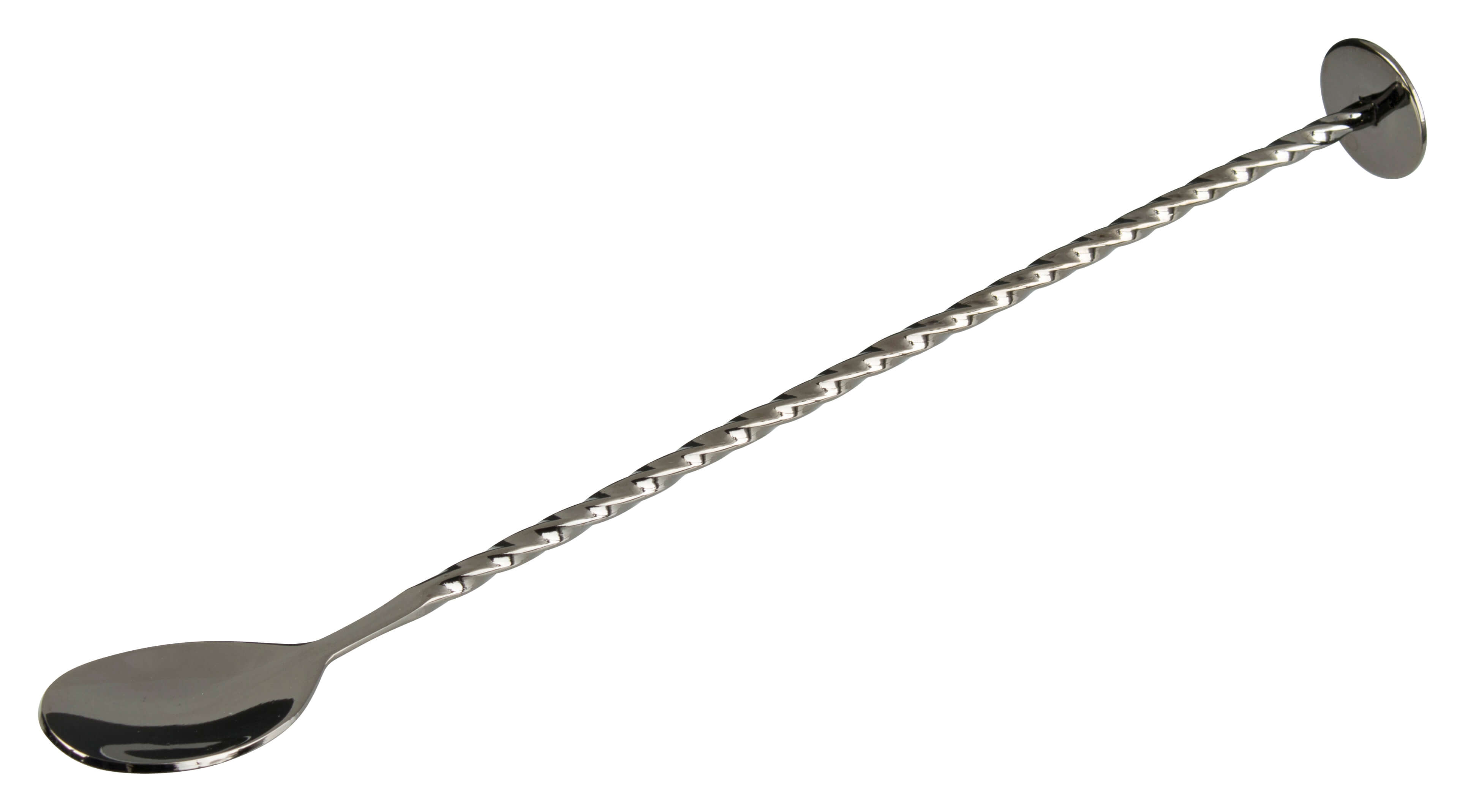 Cuchara de bar con base plana, negro metalizado, Überbartools - 25,5 cm