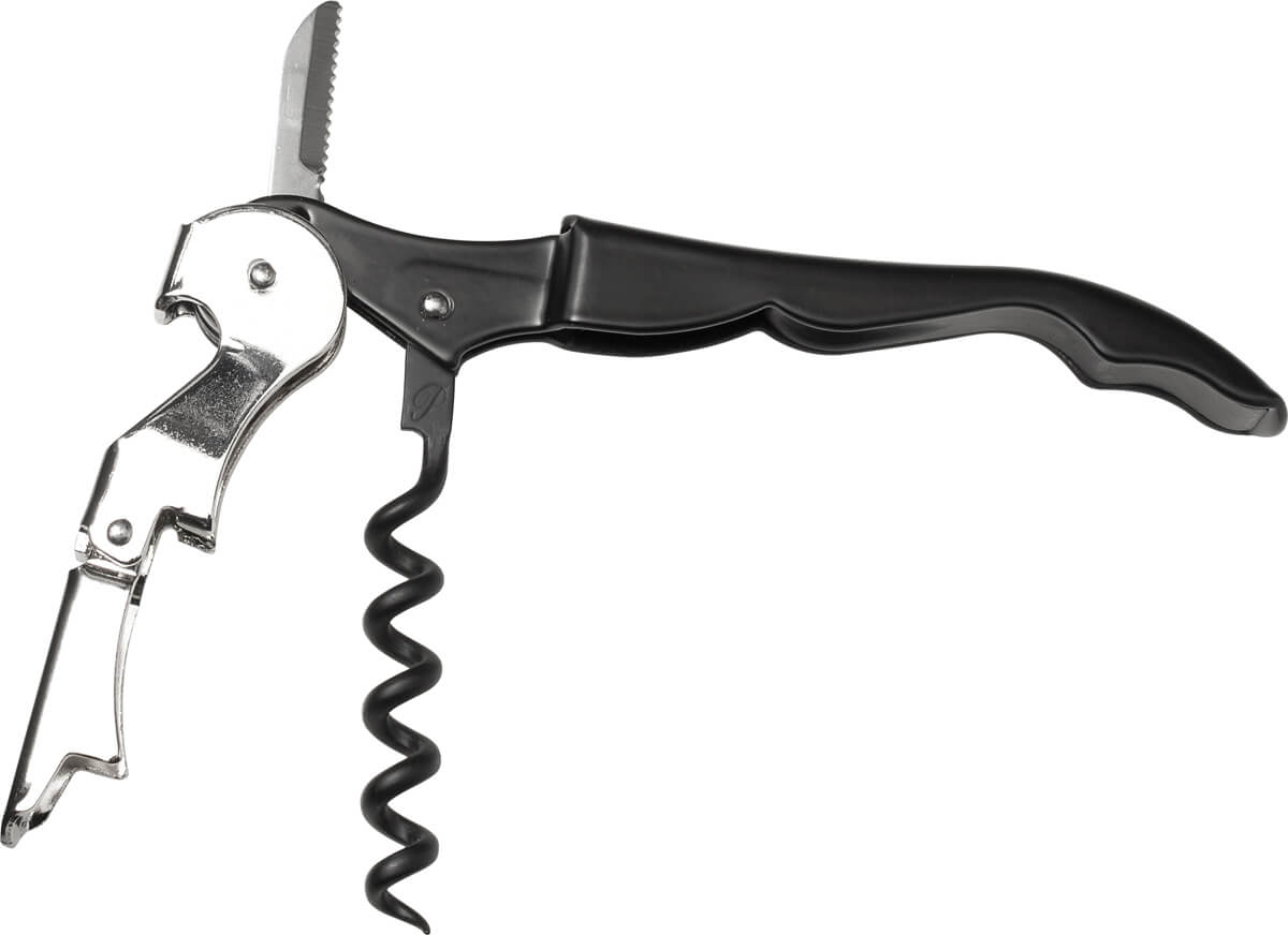 Cuchillo de camarero - Pulltex Pulltap´s, negro