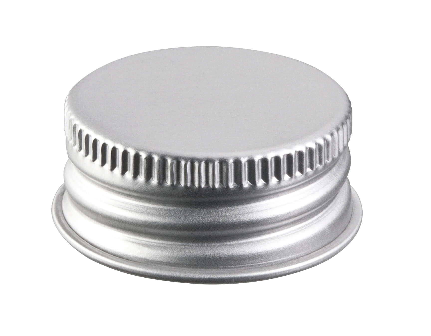 Tapa de 28 mm de aluminio plateado