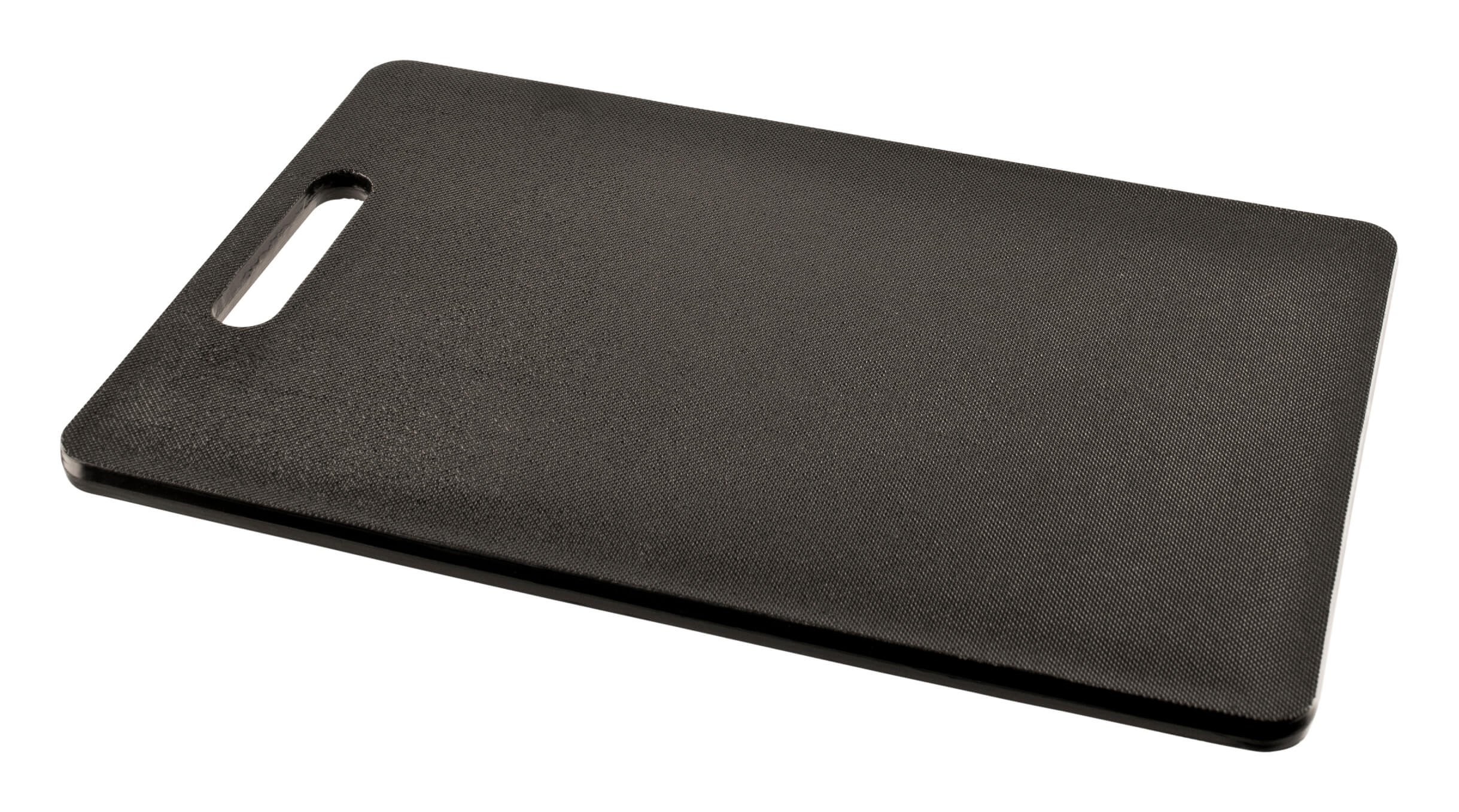 Tabla de cortar con asa, polietileno negro - 30 x 20 x 1 cm