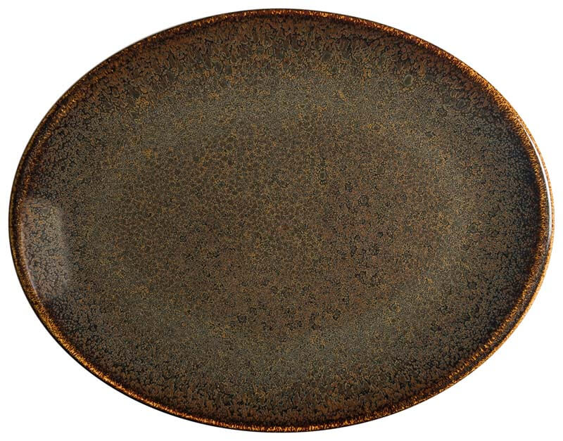 Bonna Ore Tierra Moove plato ovalado 25 x 19 cm marrón - 12 ud