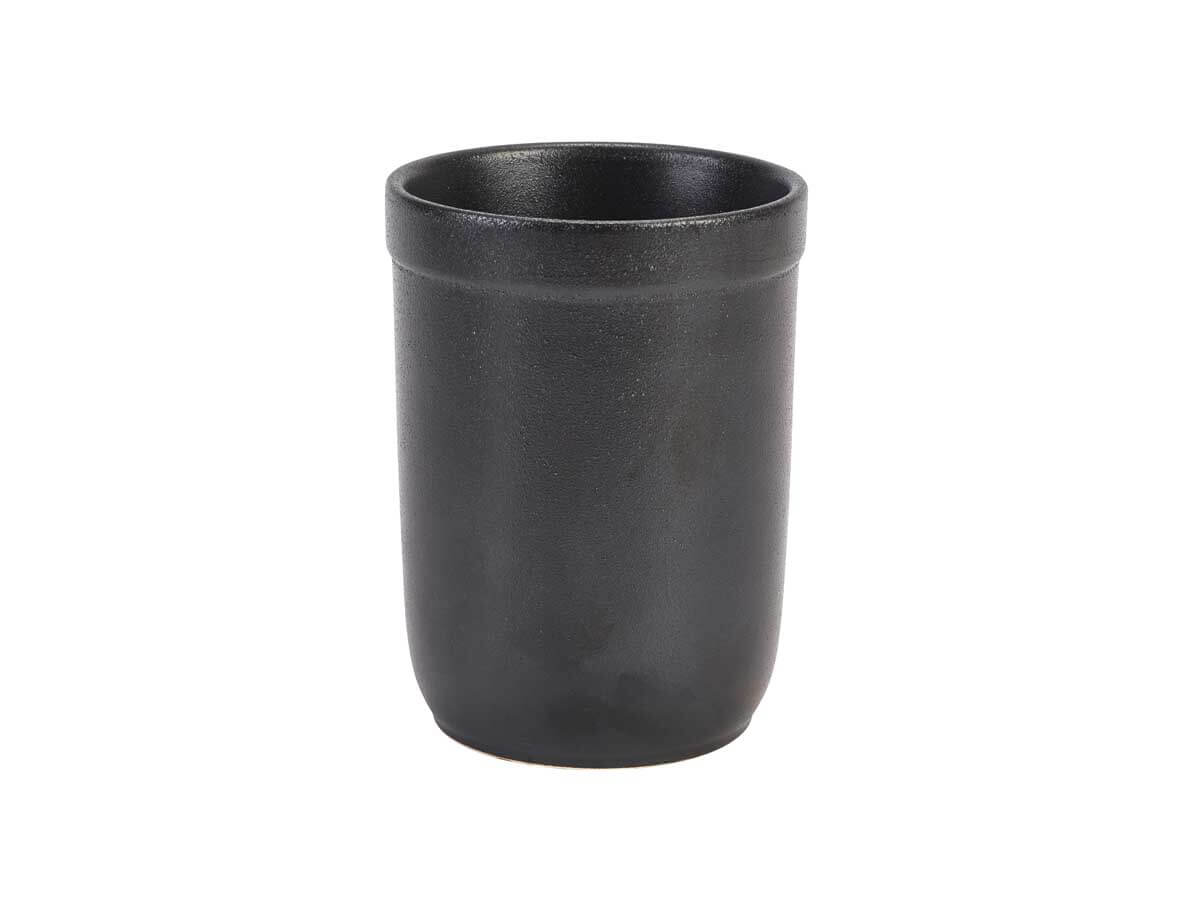 Portacubiertos de gres, negro - 9 x 12 cm