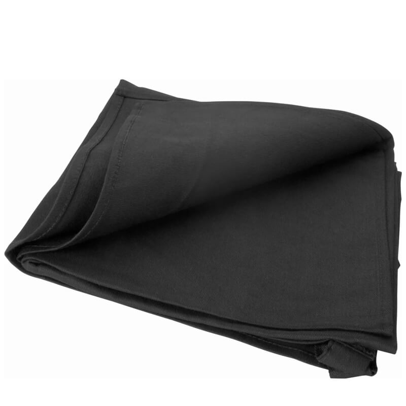 Delantal de bistró negro, largo