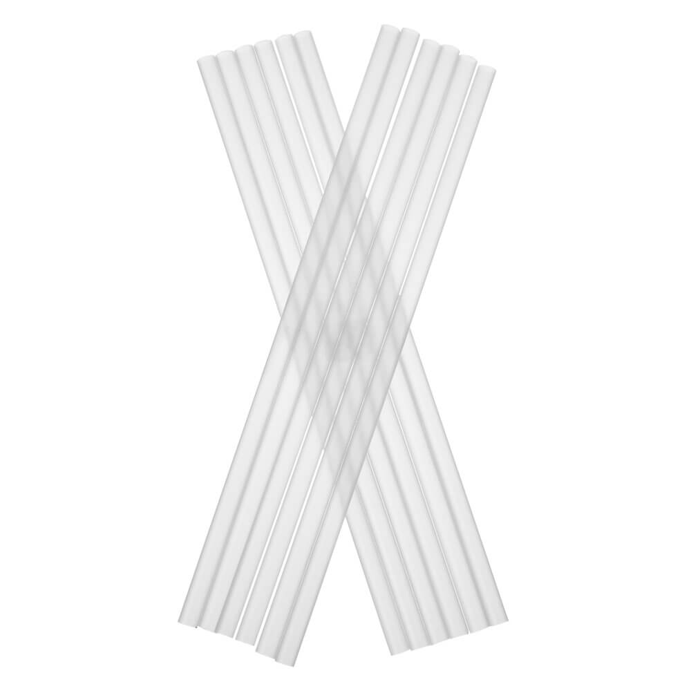 Pajitas reutilizables de plástico (6 x 200 mm) - transparentes (135 uds)