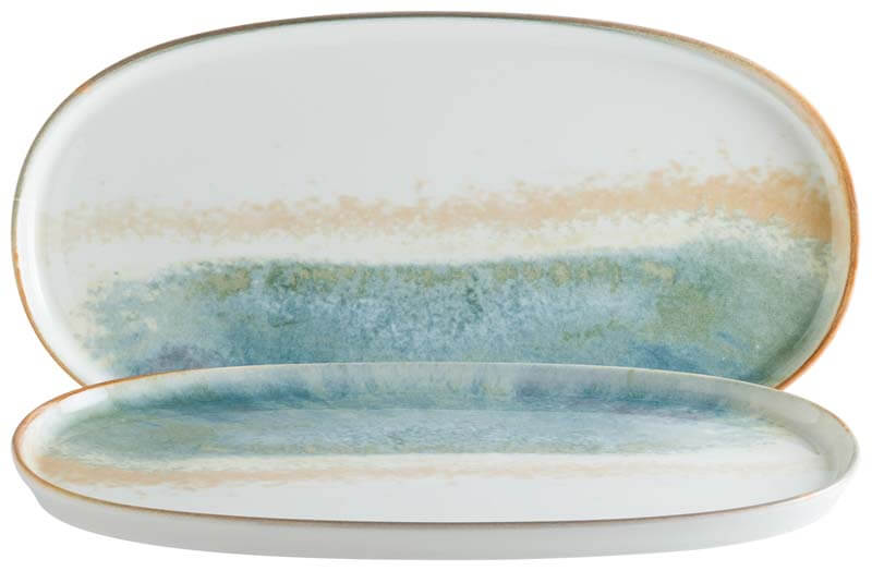 Bonna Fium Hygge Plato ovalado 30 x 16 cm azul - 6 ud