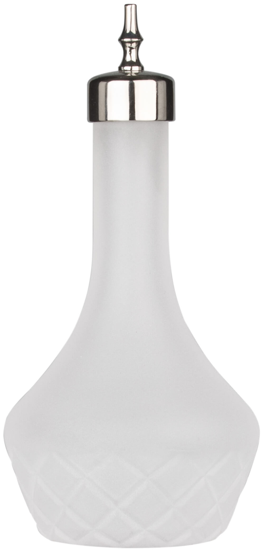 Botella de bitter satinada, Prime Bar, vertedores plateados - 90 ml