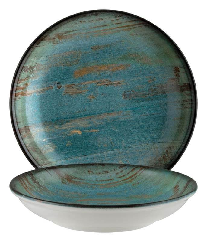 Bonna Madera Mint Bloom Plato hondo 23 cm azul - 6 ud