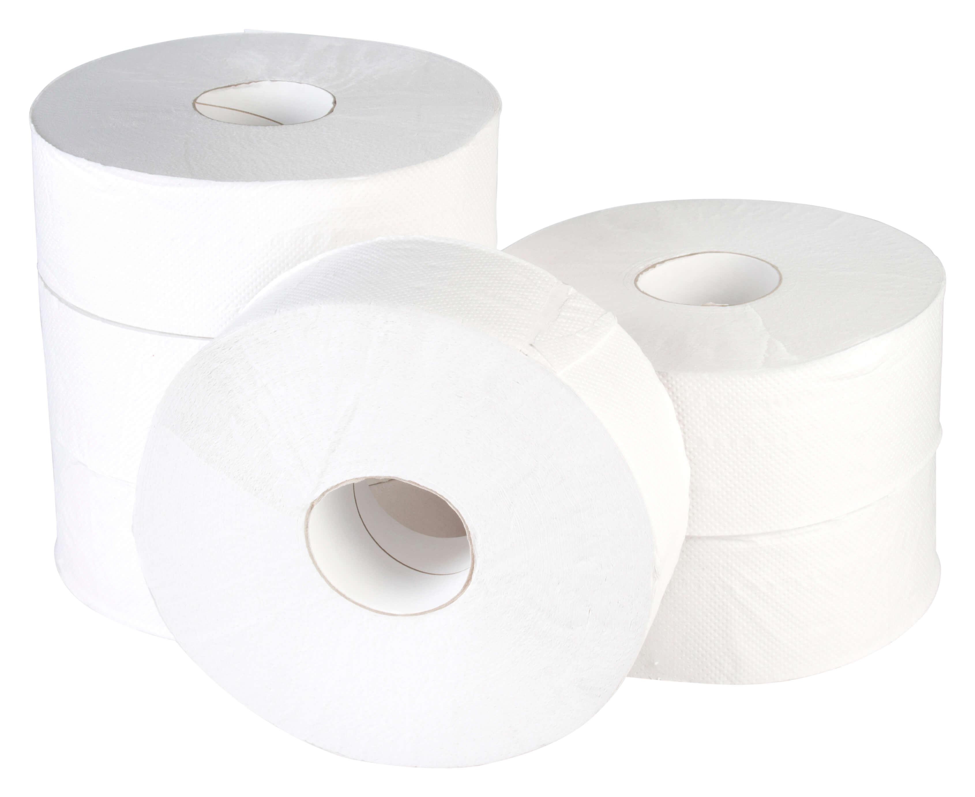 Papel higiénico Jumbo 2 rollos - blanco (6 uds)
