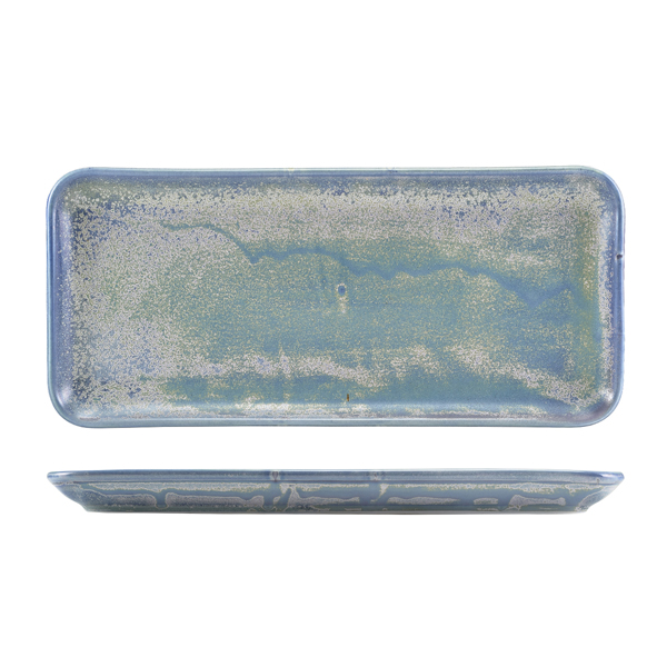 Placa rectangular estrecha Terra Seafoam – 36 x 16,5 cm (3 uds)
