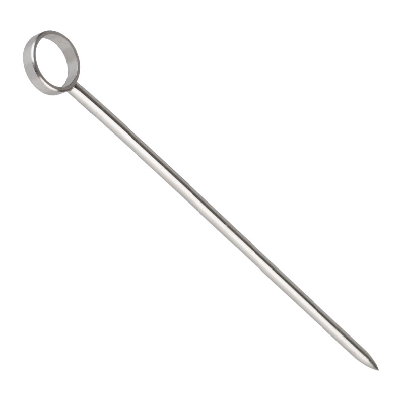 Pincho para cócteles de acero inoxidable con anillo - 11 cm