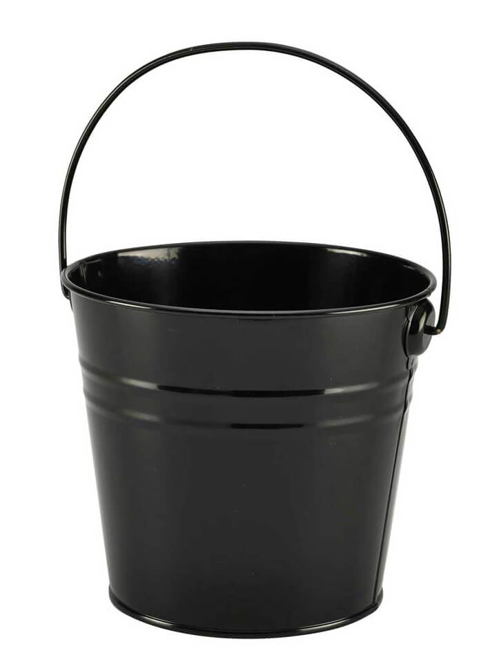 Cubo, negro - acero inoxidable (2,1 l)