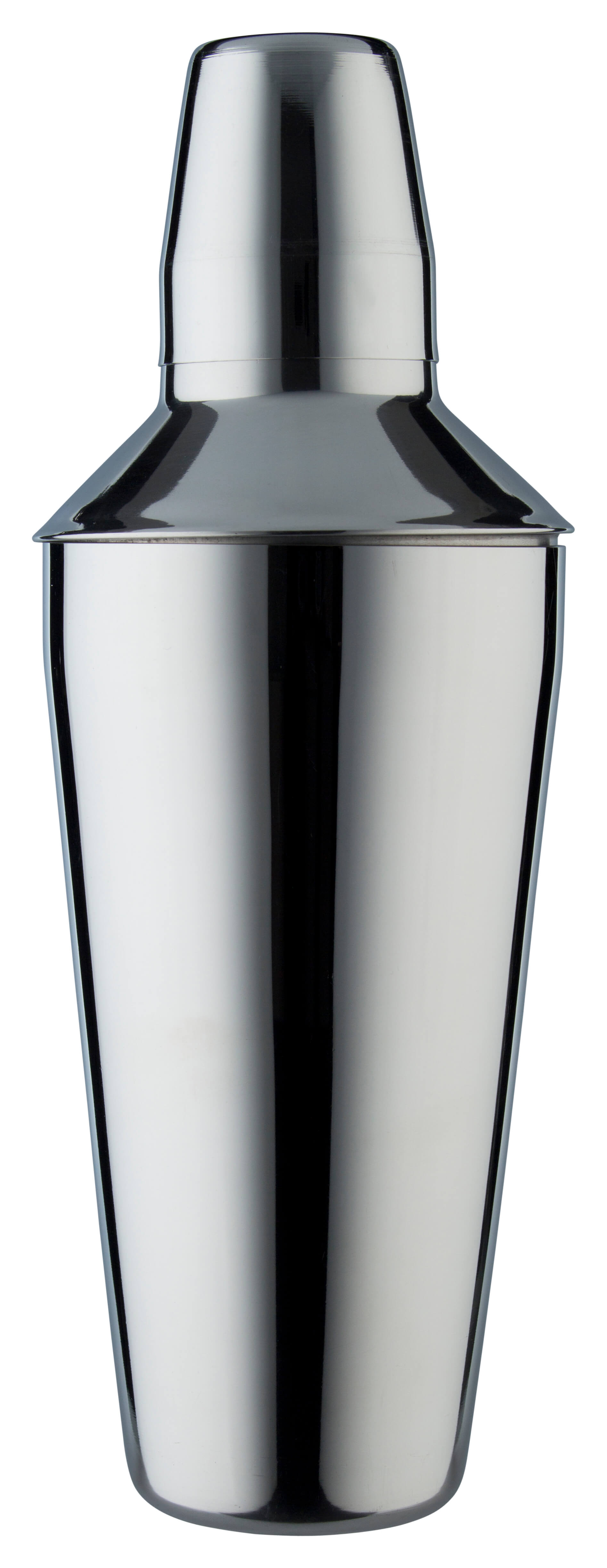 Coctelera, acero inoxidable, tres piezas, pulida (750 ml)