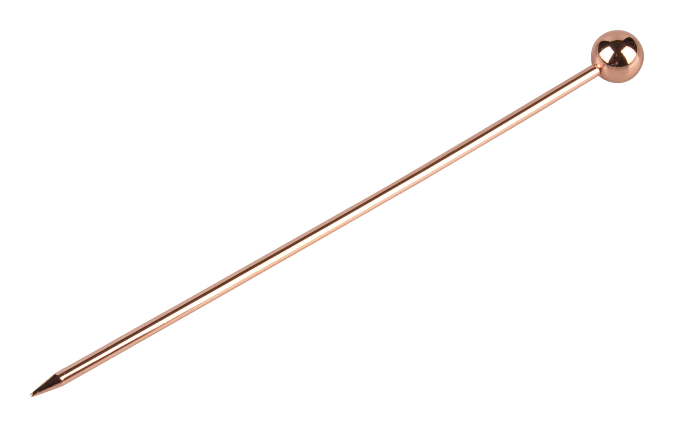 Brochetas para cócteles, bolas, metal color cobre - 10,8 cm (10 uds)