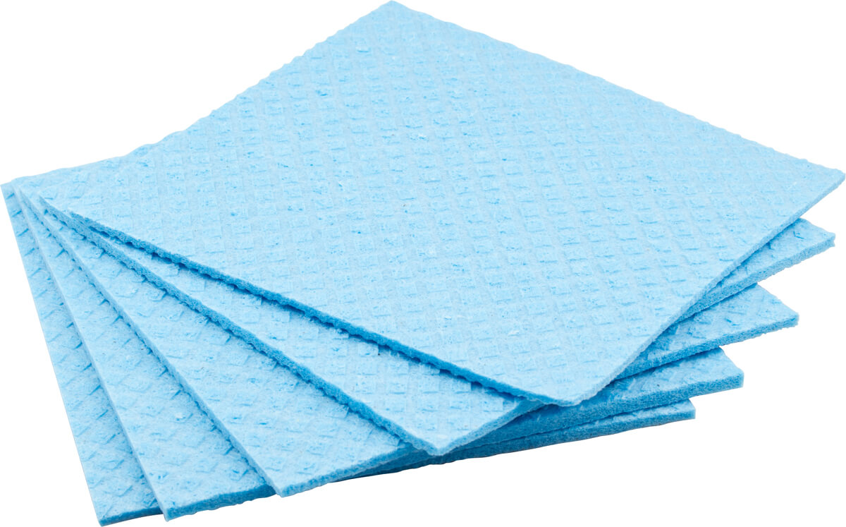 Paño esponjoso azul, 180 x 170 mm - 5 ud