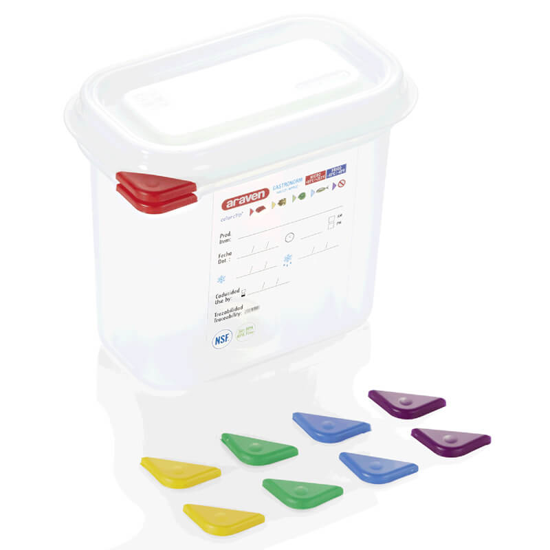 Recipiente de almacenamiento GN 1/9 Set con tapa, PP - 1,5 l / H 15 cm