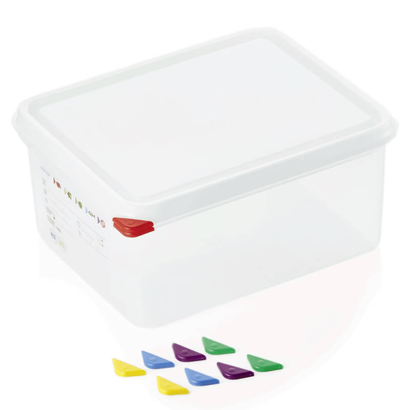 Recipiente de almacenamiento GN 1/2 juego con tapa, PP - 10 l / H 15 cm