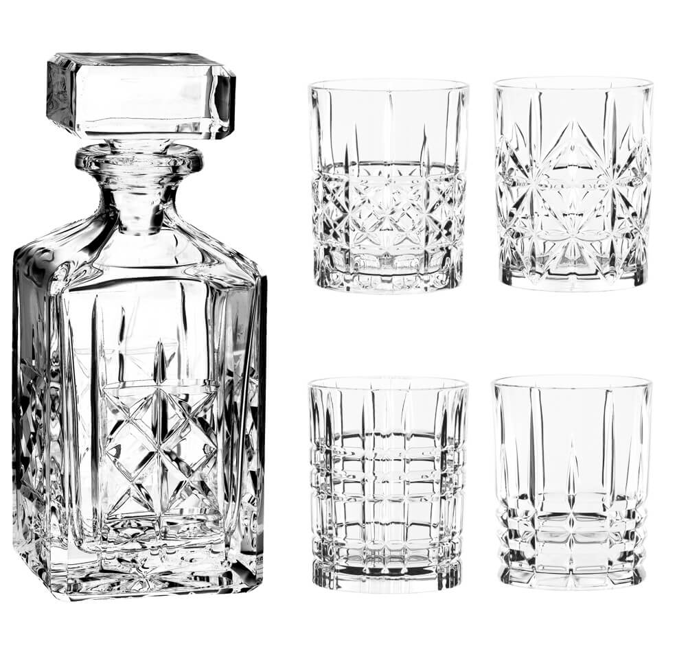 Set de whisky Highland, Nachtmann (jarra + 4 vasos)