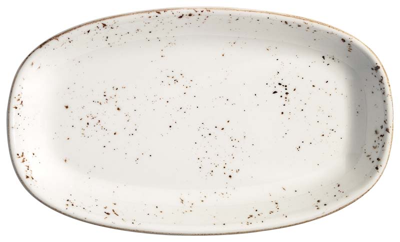 Bonna Grain Bandeja gourmet ovalada 24 x 14 cm, color crema - 12 ud