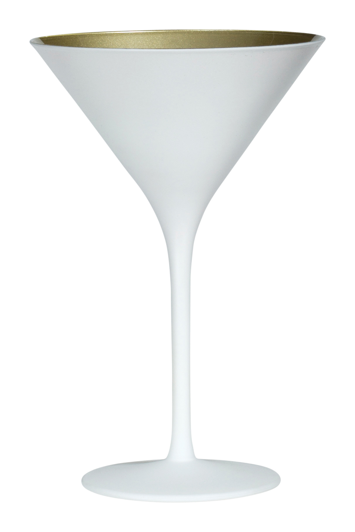 Copa de martini, blanco mate/dorado, Elements Stölzle - 240 ml