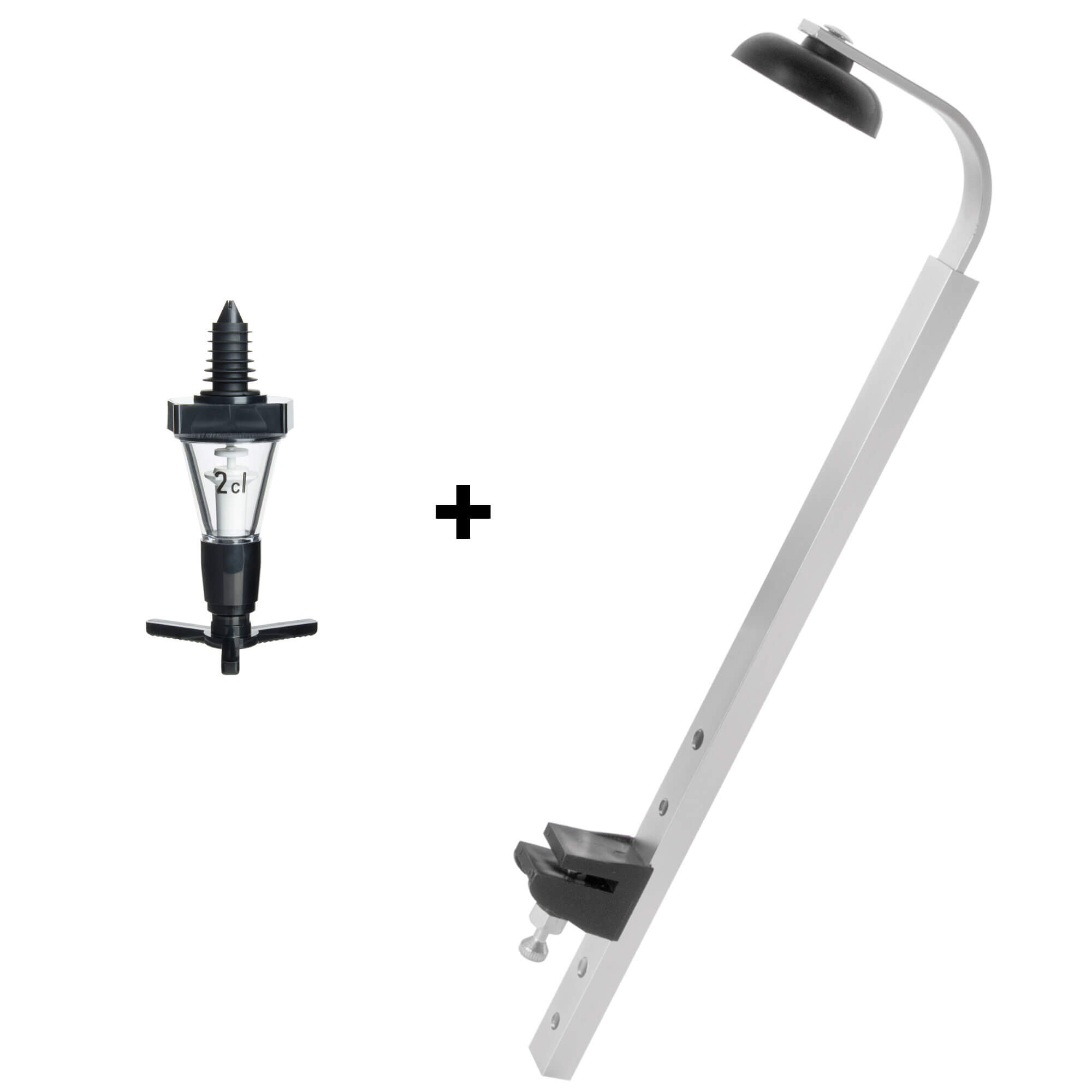 Soporte de pared para botellas con dosificador de 2 cl