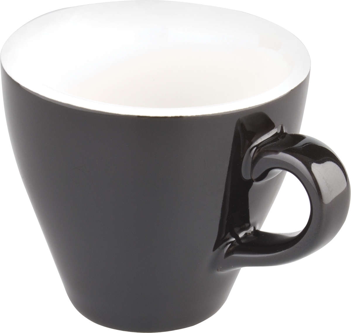 Taza de café espresso Italia Black, blanco y negro - 90 ml