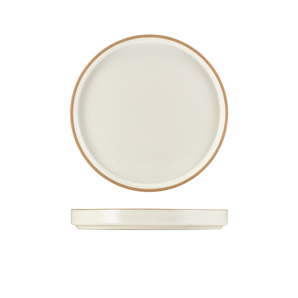 Plato de presentación Kava de loza blanca – 20 cm (6 uds)