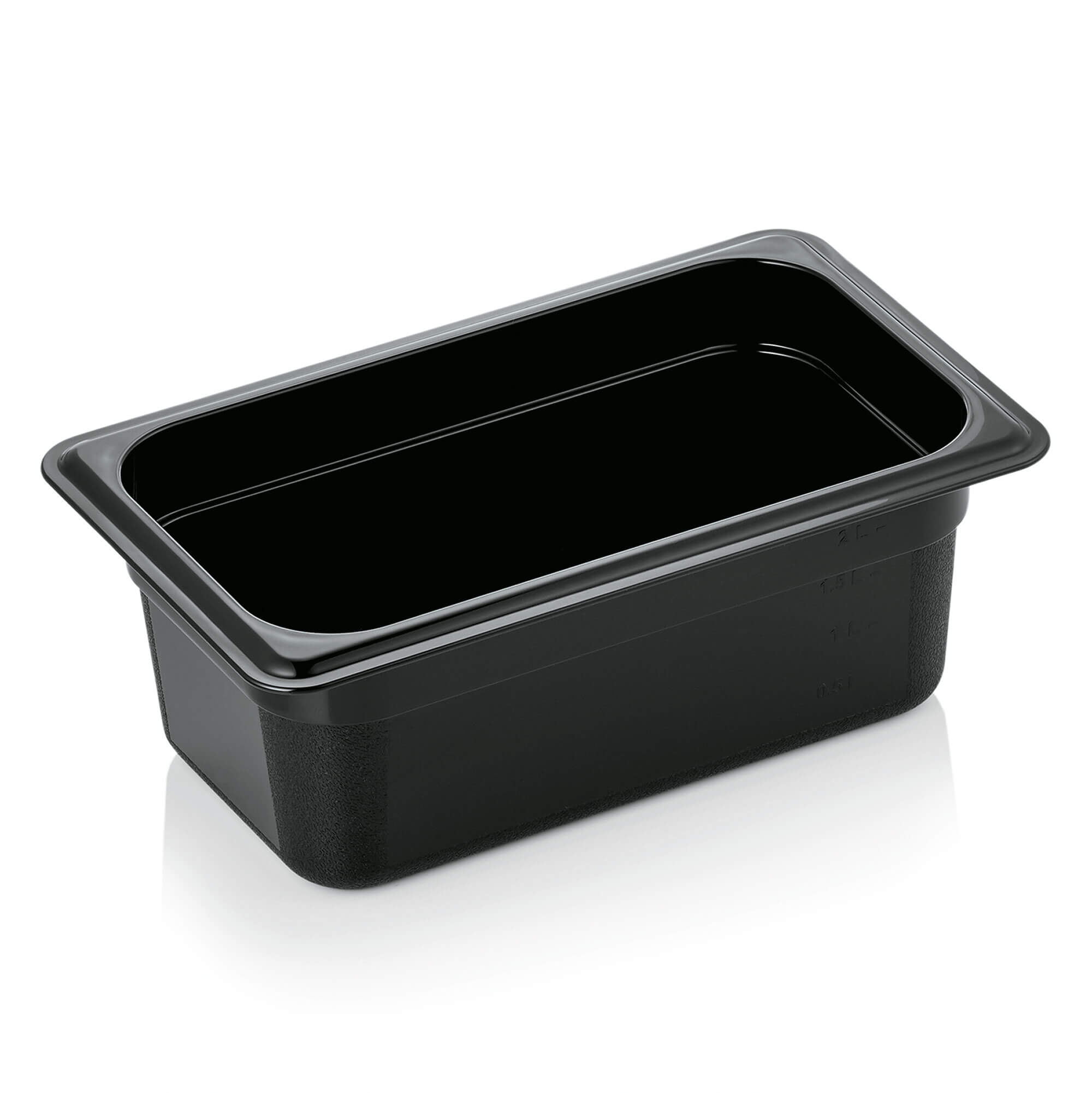 Recipiente Gastronorm GN 1/4, 100 mm de profundidad - PC negro (serie GN 96)