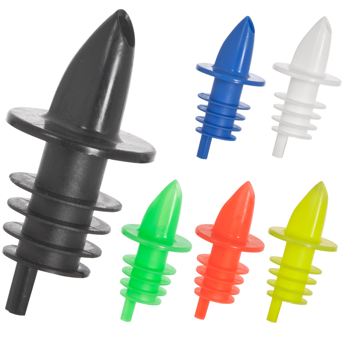 Vertedores, plástico, de flujo lento - varios colores