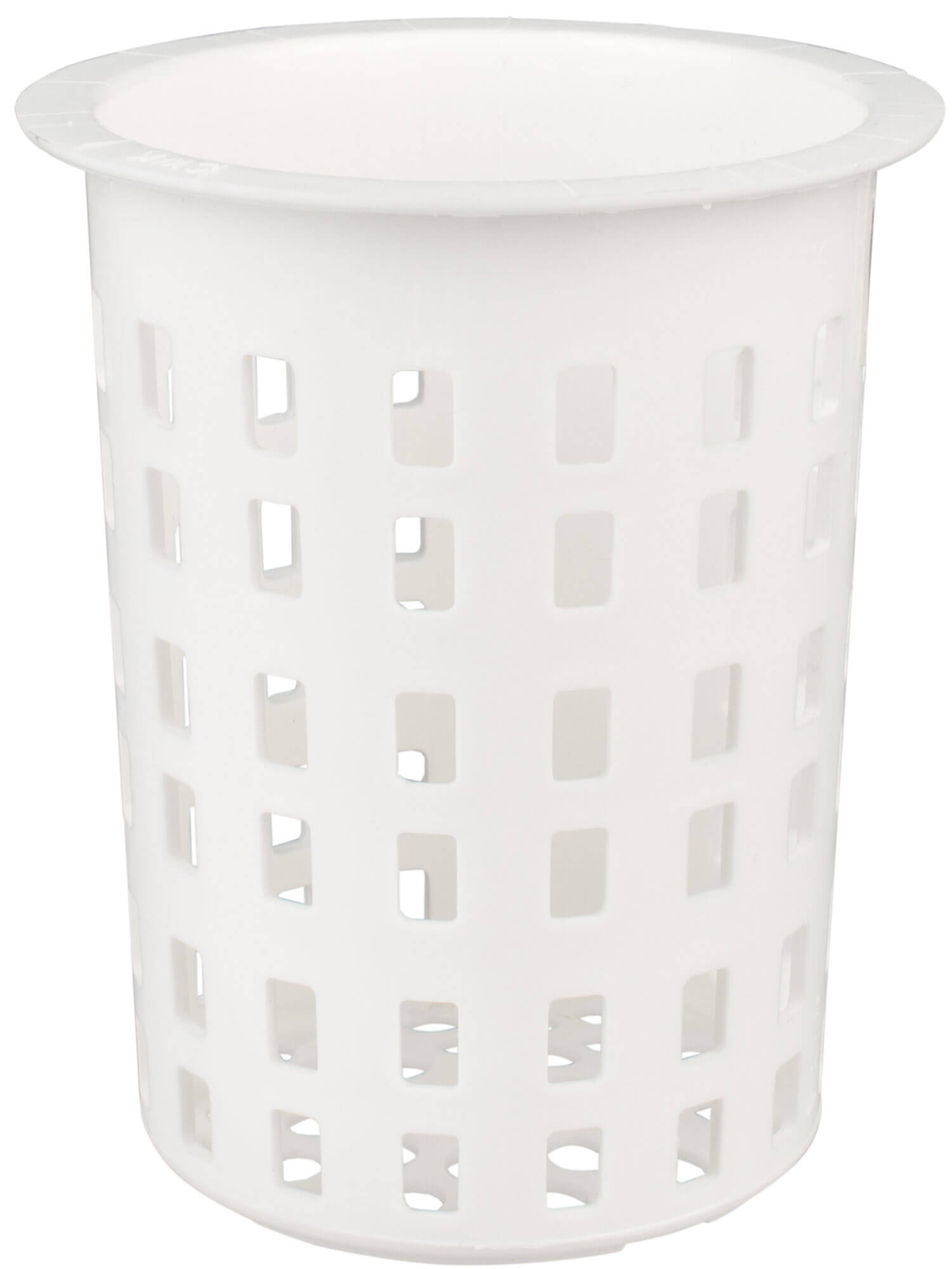 Cesta para lavavajillas redonda, plástico blanco - 11 x 13,5 cm