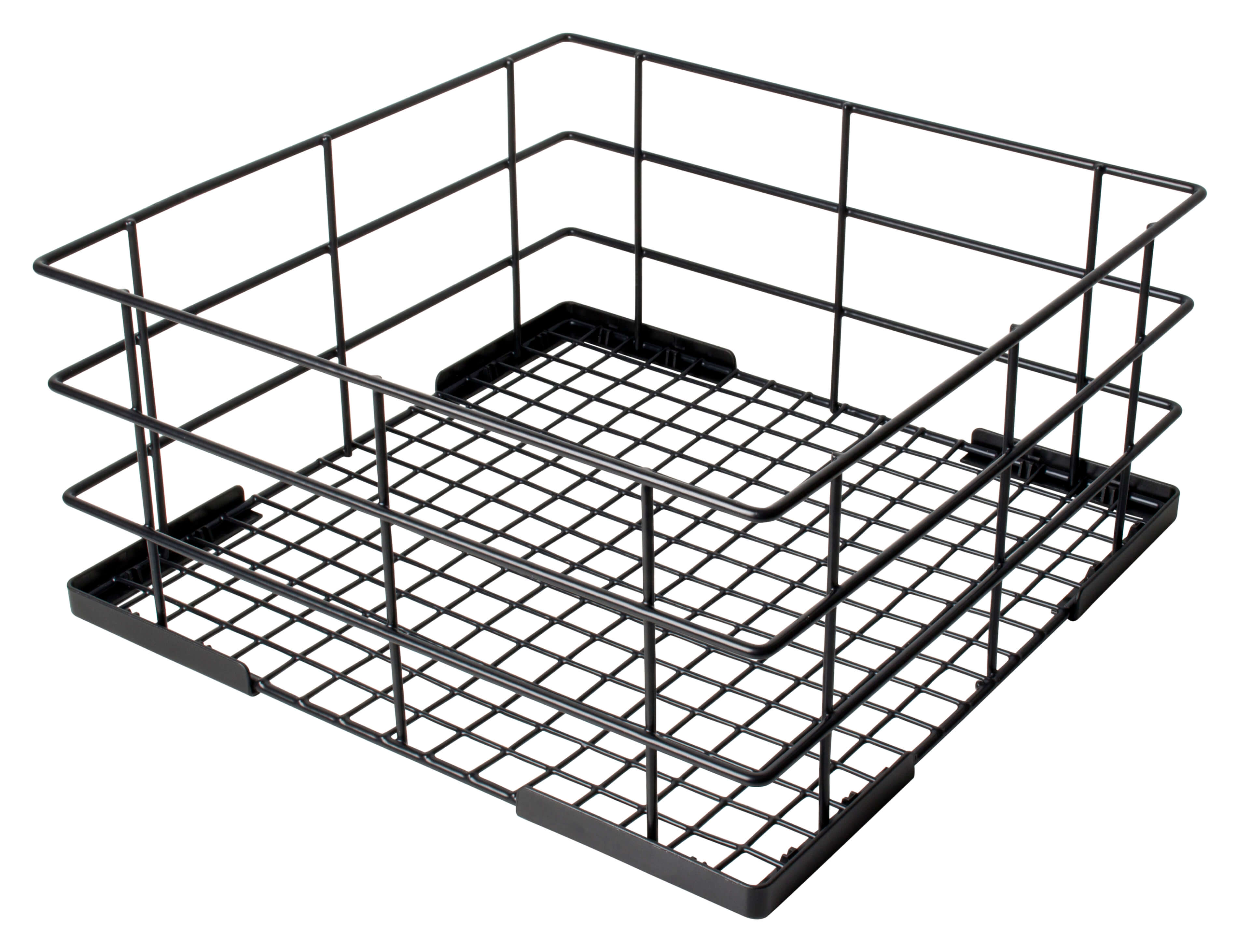 Cesta para lavavajillas Universal / cesta de alambre, recubierta de PE - 40 x 40 x 18 cm