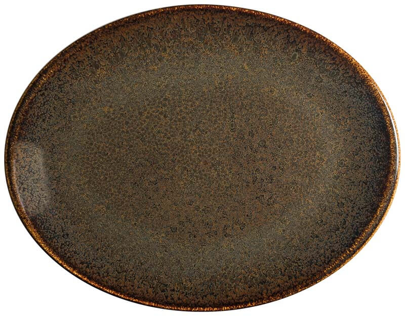 Bonna Ore Tierra Moove Placa ovalada 36 x 28 cm marrón - 6 ud