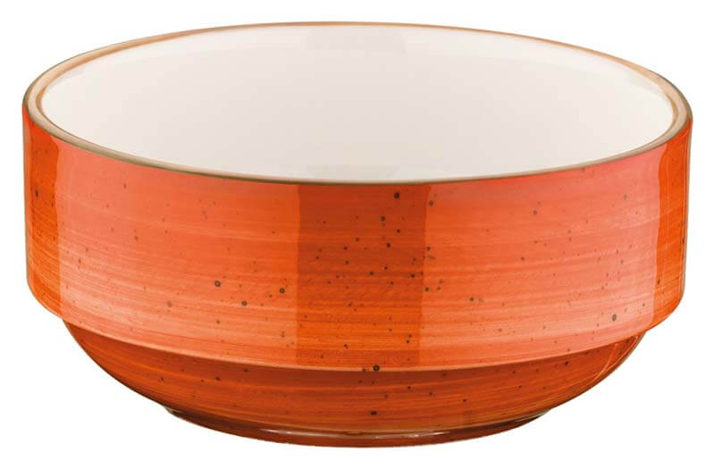 Bonna Aura Terracotta Banquet Bandeja apilable 12 cm, 35 cl naranja - 12 ud