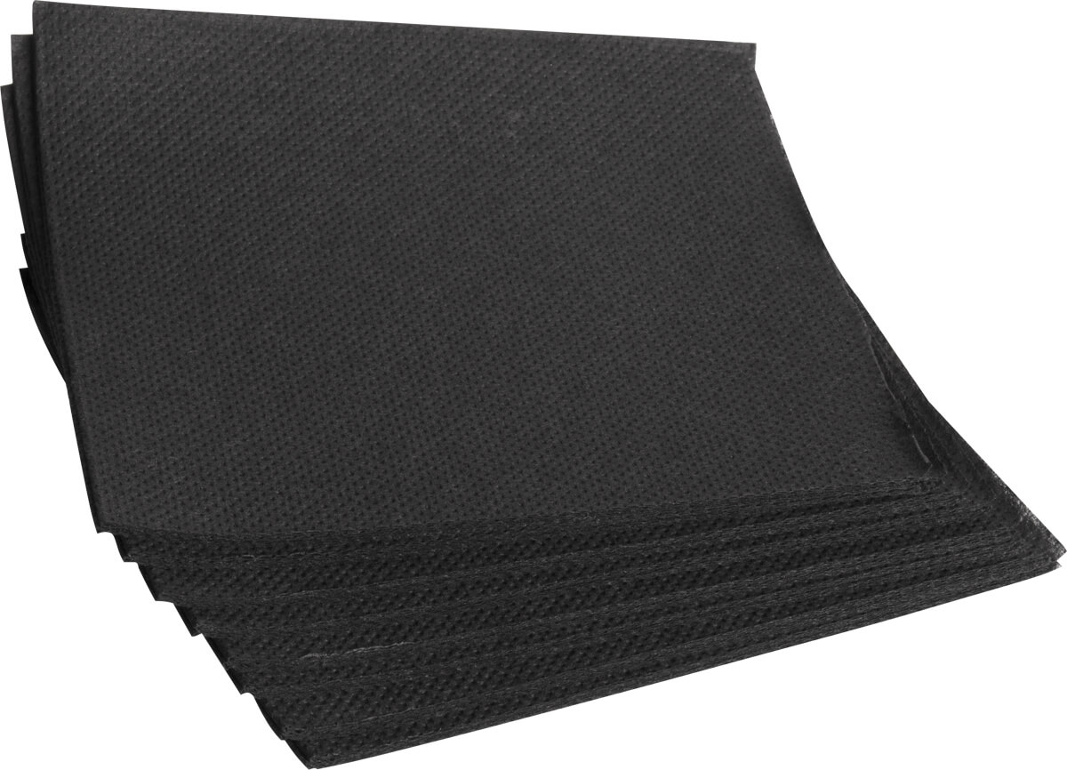 Servilletas de cóctel 20 x 20 cm, pliegue 1/4, 2 capas, negras (125 uds)