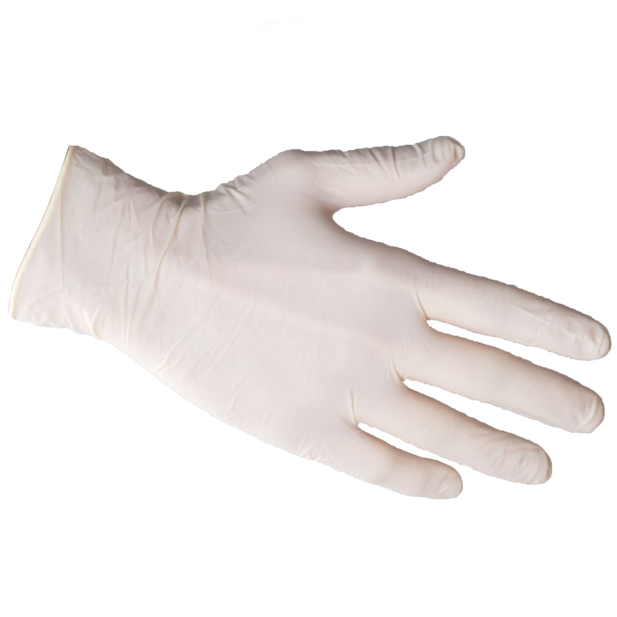 Guantes de látex blancos, sin talco (100 uds)