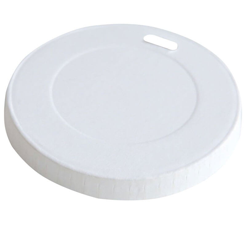 Tapa plana para tazas de café, cartón blanco - 8 cm (50 uds)