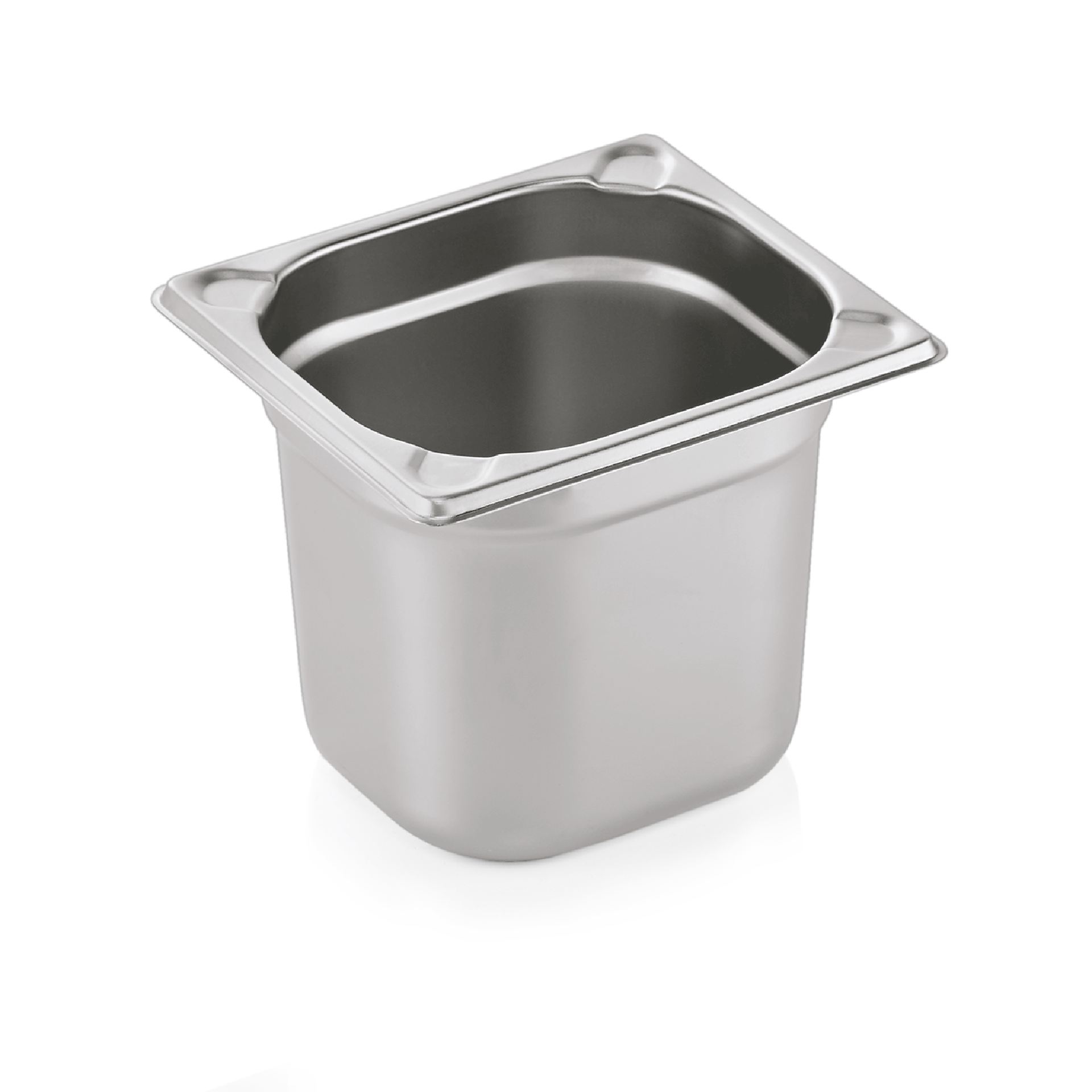 Recipiente GN 1/6, esquinas en U, CNS - H 15 cm (serie GN CORE)