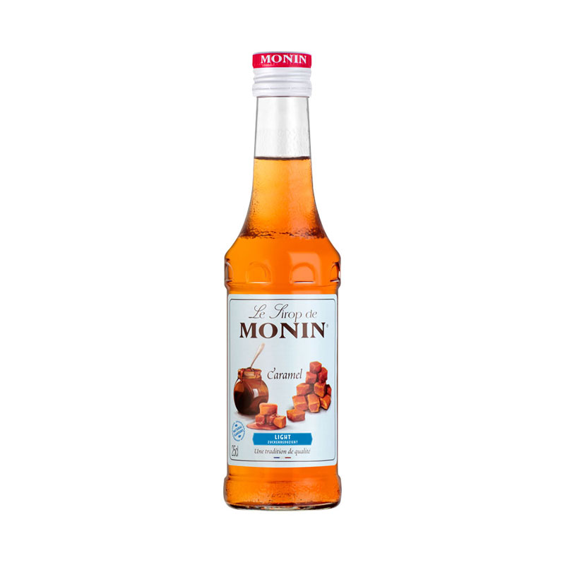 Caramelo con bajo contenido en azúcar (light) - Sirope Monin botella pequeña (0,25 l)