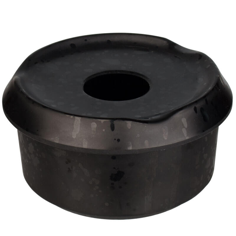 Cenicero cortavientos negro Splatter - Melamina (11 cm)