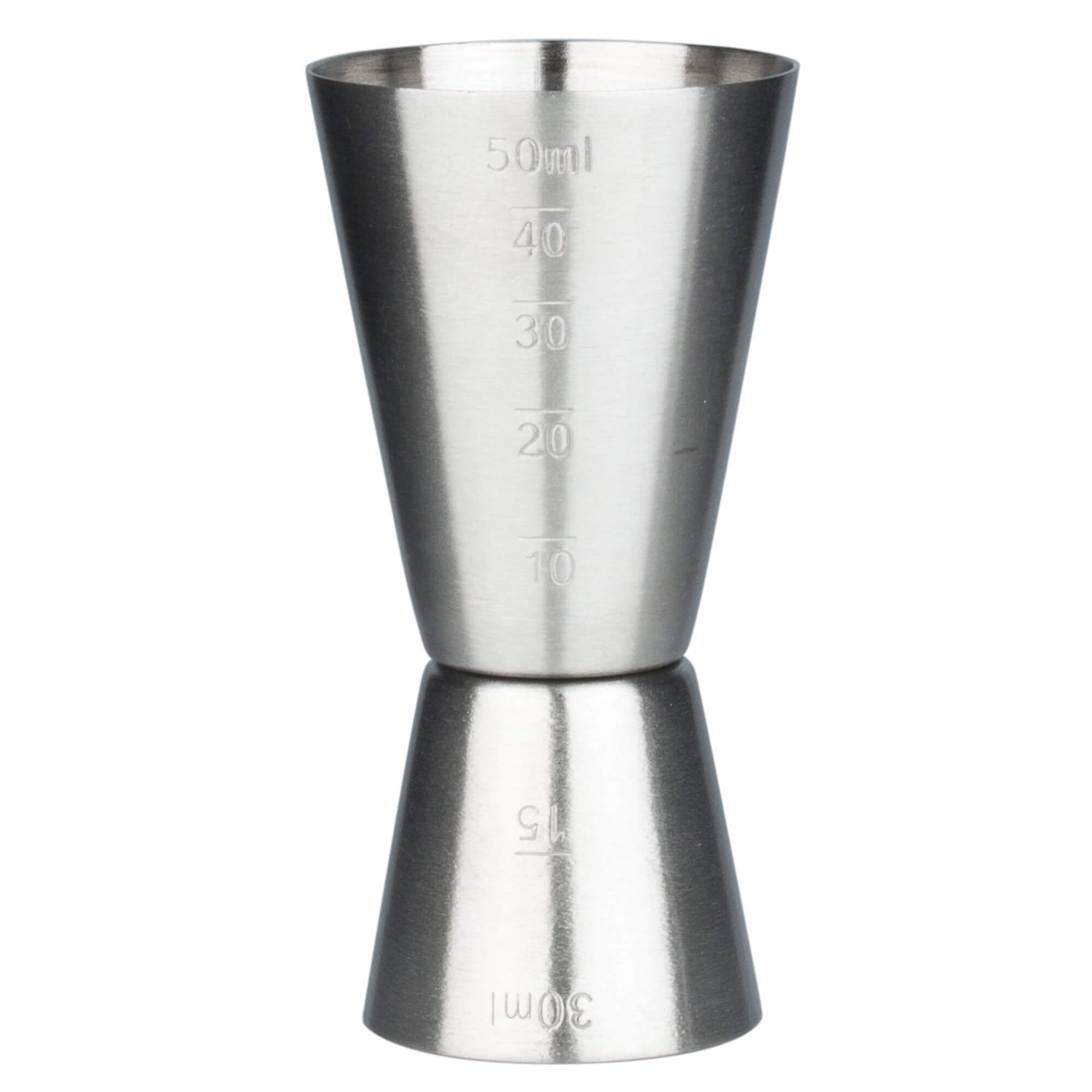 Medidor doble con graduación, Leopold - acero inoxidable (3/5 cl)