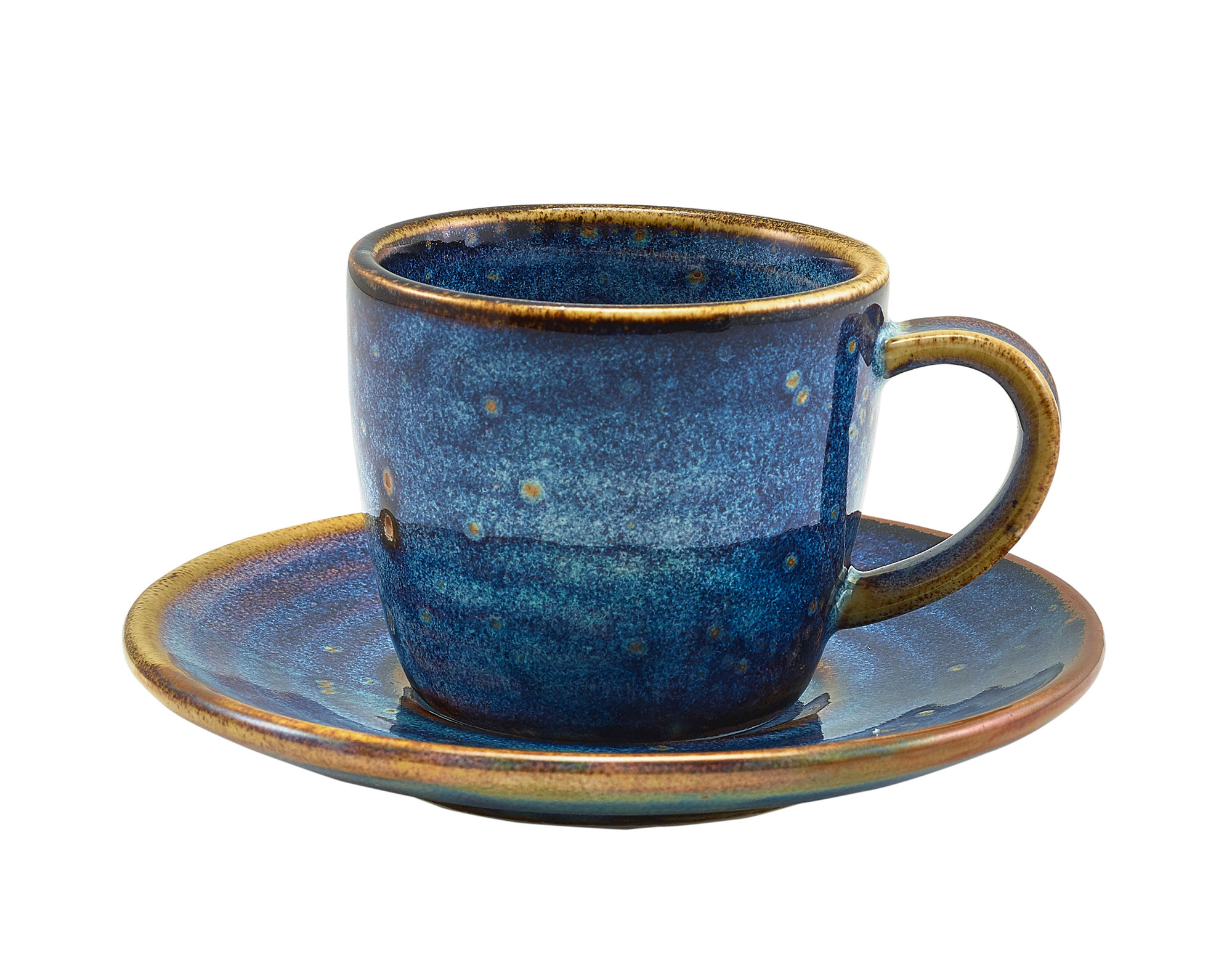 Taza de café espresso / platillo Terra Aqua Blue (6 uds)