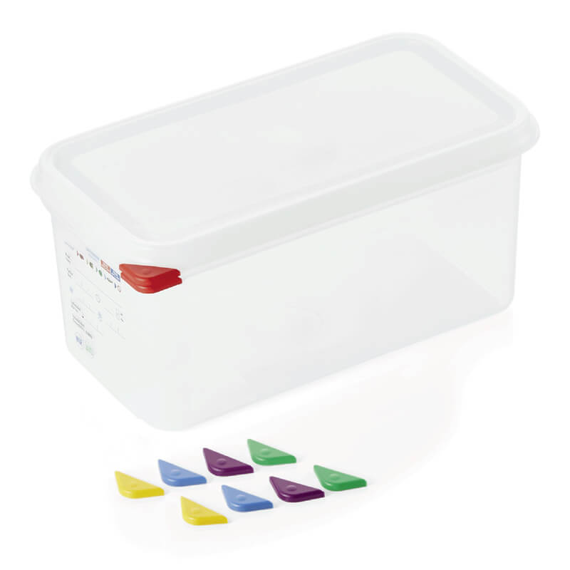 Recipiente de almacenamiento GN 1/3 Set con tapa, PP - 6 l / H 15 cm