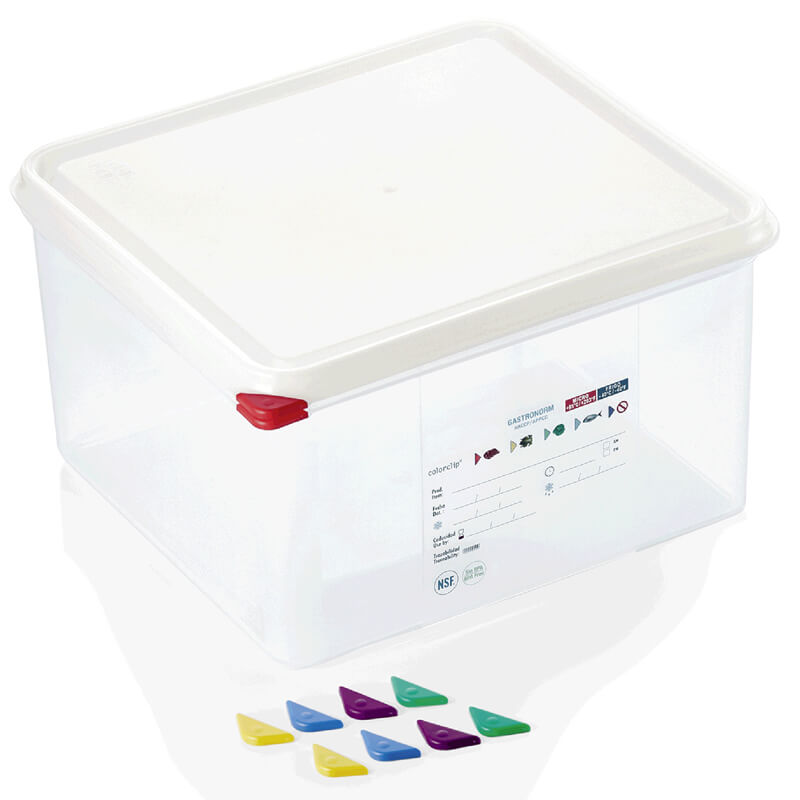 Recipiente de almacenamiento GN 2/3 Set con tapa, PP - 19 l / H 20 cm