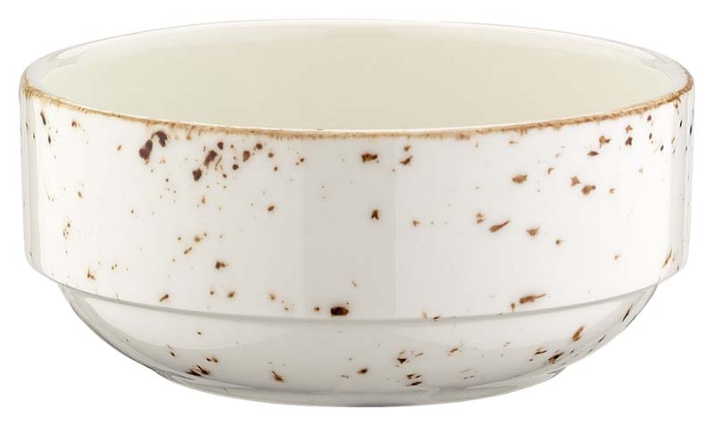 Bonna Grain Banquet Bandeja apilable 14 cm, 50 cl, color crema - 12 ud