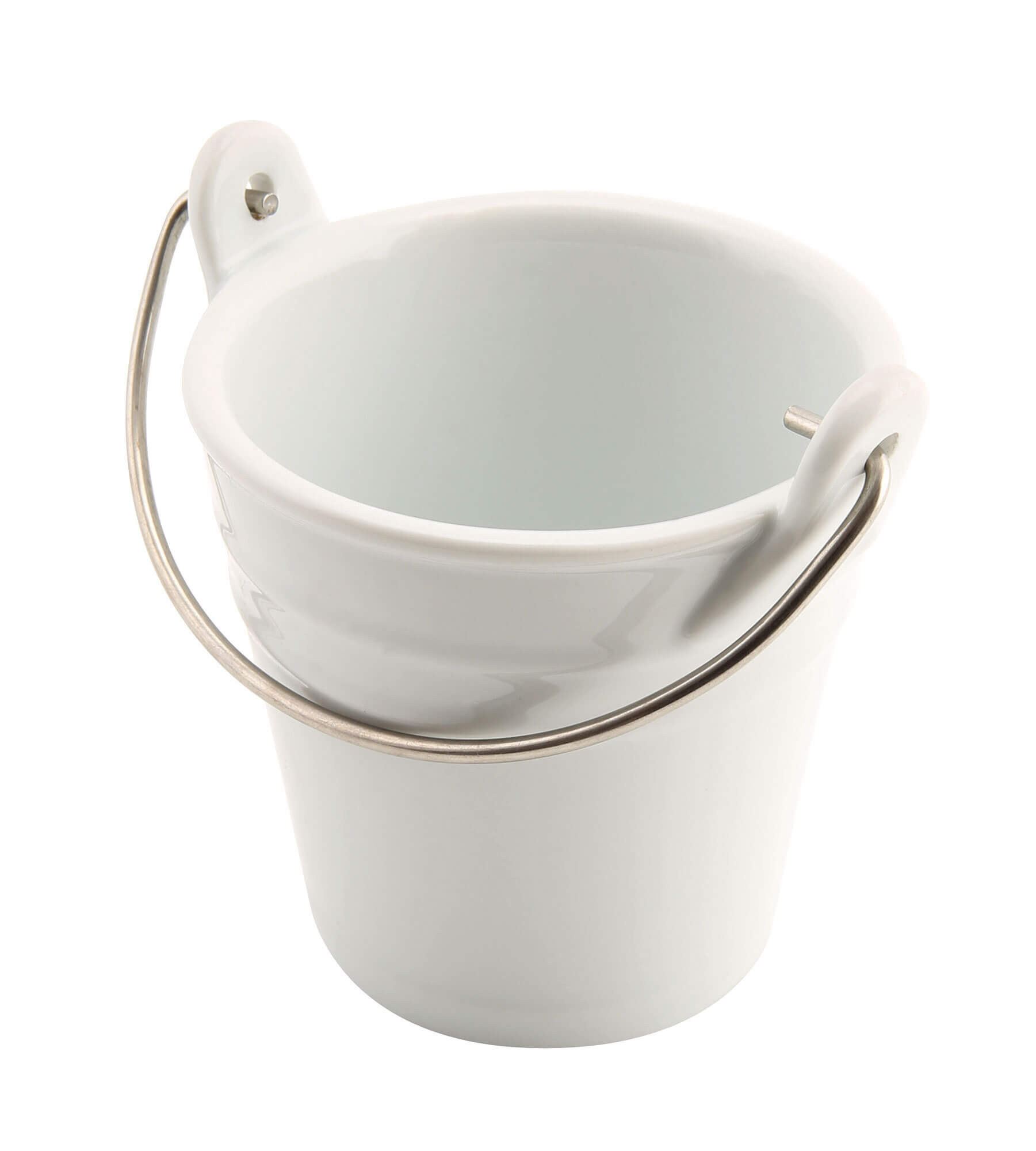 Cubo para aperitivos de cerámica blanco - 250 ml