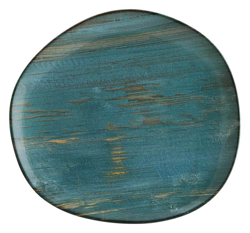 Bonna Madera Mint Vago Plato llano 29 cm azul - 6 ud