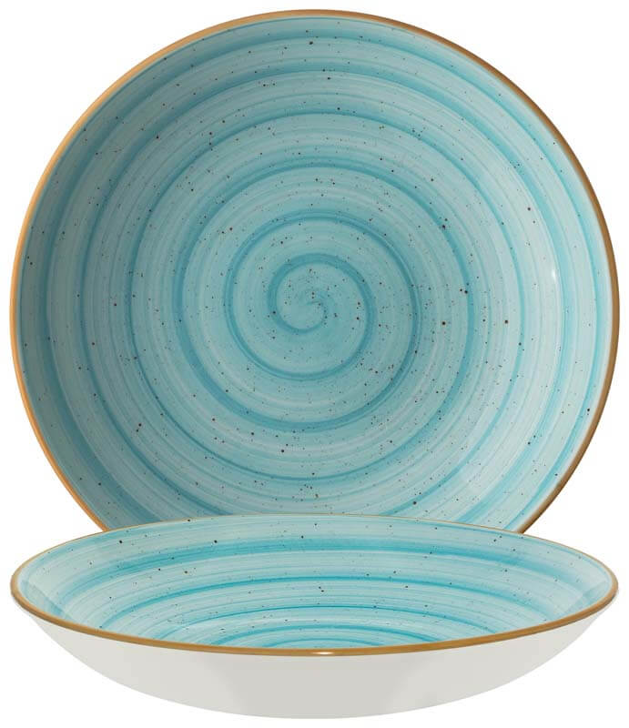 Bonna Aura Aqua Bloom Plato hondo 25 cm turquesa - 6 ud