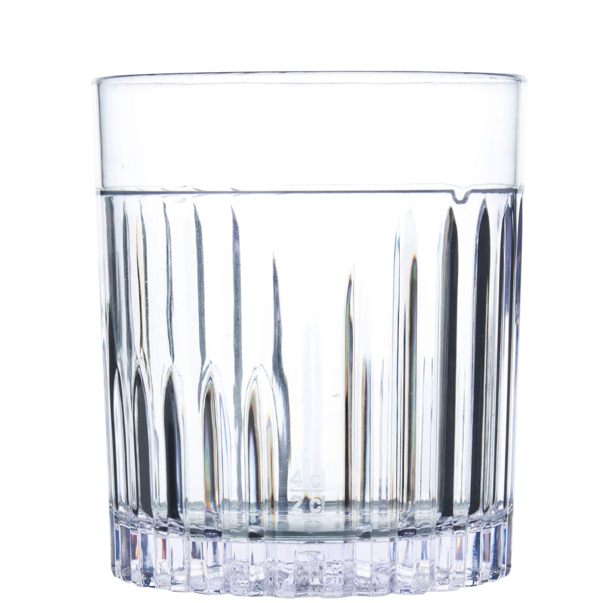 Vaso de plástico Milano D.O.F. - 350 ml, 2+4 marcas de llenado (SAN)