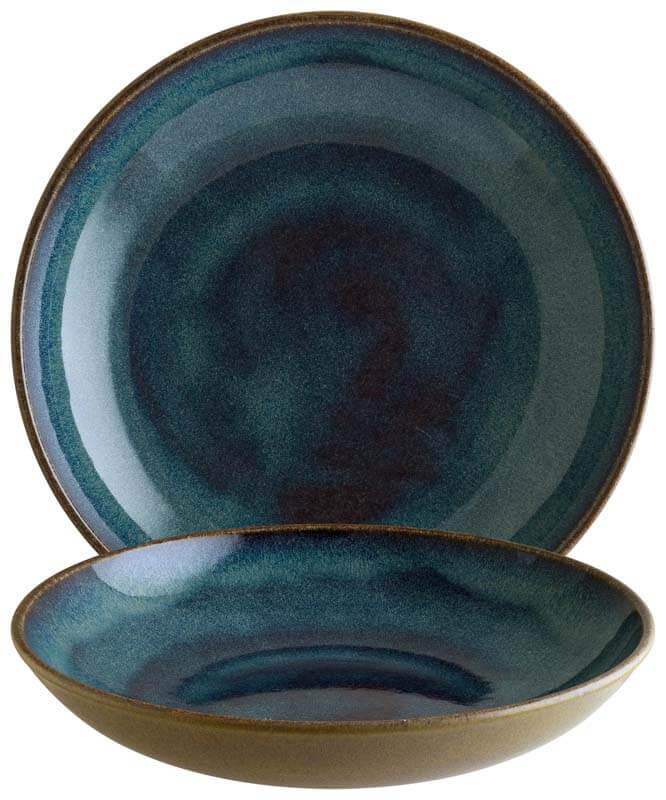 Bonna Sphere Ocean Bloom Plato hondo 23 cm azul - 6 ud